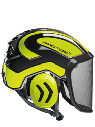Kask ochronny Protos Integral Arborist - czarny żółty